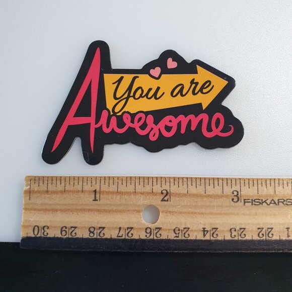 You Are Awesome Inspirational Vinyl Fridge Magnet School Locker Motivation Goal - Picture 3 of 3